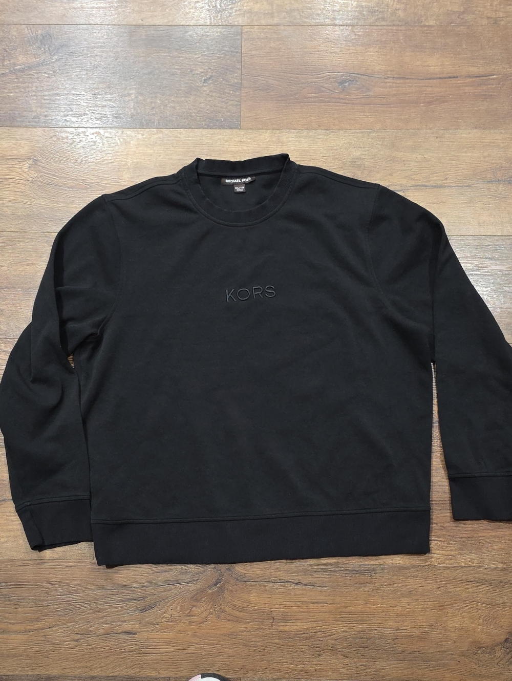 Michael Kors Black Crewneck Sweatshirt with KORS Embroidery